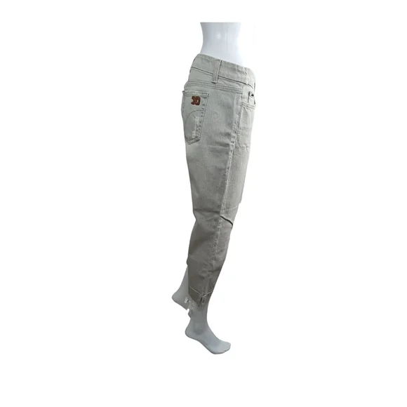 Joes Jeans  Washed Distress Light Gray Socialite Kicker Capri Pants Sz. W 32 - Picture 2 of 4